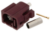 FAKRA Jack (Female) Connector for RG174, RG316, RG188, .100 inch, FM-B100, FM-C100, LMR-100, Crimp/Solder, Bordeaux Color - FMCN1346D - Fairview Microwave Inc.