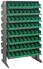 2 Side Sloped Rack, 16Shelves/128Bin/grn; Shelving Unit Type Quantum Storage - 44AC6323 - Newark, An Avnet Company