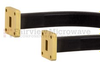 WR-51 Seamless Flexible Waveguide in 36 Inch Using Square Cover Flange With a 15 GHz to 22 GHz Frequency Range - SMW51SF005-36 - Fairview Microwave Inc.