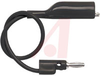 Patch Cord; 1; 60 in.; 18; Stacking Banana; Alligator Clip; PVC; Black; 50 degC - 70197799 - Allied Electronics, Inc.
