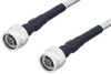 N Male to N Male Low Loss Cable 24 Inch Length Using PE-P142LL Coax with HeatShrink - PE3C0231-24 - Pasternack