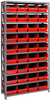 Open Shelving, 10Shelves, 36Bins, Red; Shelving Unit Type Quantum Storage - 44AC8991 - Newark, An Avnet Company