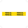 Brady B-946 Black on Yellow Vinyl Self-Adhesive Pipe Marker - 1 1/8 in Height - 3/4 in Character Height - 7 in Length - Printed Msg = PROPANE GAS - 7227-4 - 754476-79240 - R. S. Hughes Company, Inc.