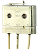 HM Series Hermetically Sealed Basic Switch, Single Pole Double Throw Circuitry, 3 A at 28 Vdc, Integral Lever Actuator, Leadwire Termination -- 12HM1-1 - Image