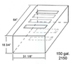 150 Gallon Marine Water Tank - S-W2150 - Plastic-Mart