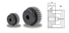 KHK KSG1-20, Module 1, 20 Tooth, Ground Alloy Steel Spur Gears -- ksg1-20 - Image