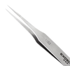 Excelta Three Star Utility Tweezers M-4-S - Stainless Steel Straight Tapered Ultra Fine Point Tip - 0.01 in Tip Width - 2 3/4 in Length - 0.01 in Thick - EXCELTA M-4-S - R. S. Hughes Company, Inc.