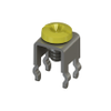 Vertical Screw Terminal w/Screw-Assembled, Yellow - 7693-7 - Keystone Electronics Corp.