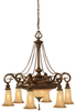 Light Single Tier Chandelier - F2546/6+2FSV - Murray Feiss Lighting