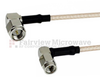 RA SMA Male to RA SSMA Male Cable RG-316 Coax in 36 Inch and RoHS - FMC0451315LF-36 - Fairview Microwave Inc.