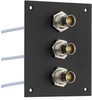3 JACK PANEL INSERT BULKHEAD REAR MOUNT TRB 3 LUG NON ISOLATED JACK WITH 30-02002 LEAD 12