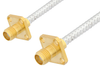 SMA Female 4 Hole Flange to SMA Female 4 Hole Flange Cable 36 Inch Length Using PE-SR402FL Coax, RoHS - PE35110LF-36 - Pasternack