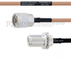 N Male to N Female Bulkhead MIL-DTL-17 Cable M17/128-RG400 Coax in 30 Inch - FMHR0066-30 - Fairview Microwave Inc.