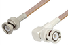 BNC Male to BNC Male Right Angle Cable 24 Inch Length Using RG400 Coax - PE3116-24 - Pasternack