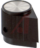 Knob; ABS; Pointer Skirted; Black; 1/4 in.; 0.700 in.; Gloss - 70206984 - Allied Electronics, Inc.
