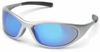 Pyramex Zone 2 Safety Glasses with Silver Frame and Ice Blue - SS3365E - Safety Glasses USA
