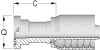 One-Piece Alfacrimp Fittings, CODE 61 Flange SAE J518 - S Series -- S-3232-C61S - Image
