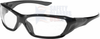 Crews ForceFlex Safety Glasses with Black Frame and Clear -- FF120