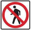 Brady B-959 Aluminum Square White Pedestrian & Crosswalk Sign - 24 in Width x 24 in Height - 115515 - 754473-18507 - R. S. Hughes Company, Inc.