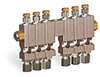 Multiple Sight Feed Valve, 6 Valves, 1/8” Female NPT Inlet, (6) 1/4” OD Tube Outlets -- B3150-6