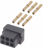 3+3 Pos. Female DIL 24-28 AWG Cable Conn. Kit, for Latches - M80-8880605 - Harwin Plc