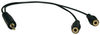 3.5mm Mini Stereo Cable adapter Y Splitter for Speakers and Headphones (M to 2x F) 1-ft. -- P313-001