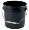 1 and 2 Gallon Black Plastic Pails -- 3539 - Image