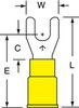 3M Scotchlok Yellow Non-Locking Butted Vinyl Butted Fork & Spade Terminal MVU10-8FK - 1.03 in Length - 0.38 in Fork Width - #8 Stud - 054007-01985 - R. S. Hughes Company, Inc.