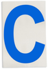 Brady Toughstripe B-514 Blue Indoor Polyester Letter Label - 6 in Width - 8 in Height - 8 in Character Height - Printed Msg = C - 121707 - 754473-70921 - R. S. Hughes Company, Inc.