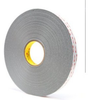 3M VHB 4956 Gray Foam Bonding VHB Very High Bond Tape - 3/4 in Width x 36 yd Length - 62 mil Thick - 71066 - 021200-71066 - R. S. Hughes Company, Inc.