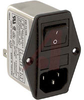 EMI POWER LIN FILTER, MULTI FUNCTION MOD, W/O VOLT SELECT, W/IEC CONN, DBL FUSE - 70133416 - Allied Electronics, Inc.