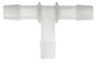 Barbed reducing tee, polyethylene, 1/2