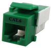 Cat6 RJ45 Modular Keystone Jack, 110 Style, Green - 43-312GN - Computer Network Accessories, Inc.