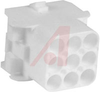Connector, Soft Shell; Universal MATE-N-LOK; 9; Receptacle (Cap); Nylon; White - 70083535 - Allied Electronics, Inc.