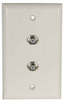 Dual F Coupler Wall Plate -- F-2PWK - Image