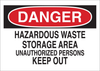 Brady B-302 Polyester Rectangle White Chemical, Biohazard, Hazardous & Flammable Material Sign - 10 in Width x 7 in Height - Laminated - 84080 - 754476-84080 - R. S. Hughes Company, Inc.