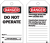 Brady B-851 Black / Red on White Polyester Equipment Safety Tag - 3 in Width - 5 3/4 in Height - 76224 - 754473-76224 - R. S. Hughes Company, Inc.
