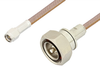 SMA Male to 7/16 DIN Male Cable 12 Inch Length Using RG400 Coax - PE36165-12 - Pasternack