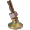 Metal Swivel Base Stud Mount Leveling Foot: Threaded Stud Mount, 10-32 Threads, 0.750 in Base Diameter -- TLBK-00 - Image