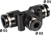 Unequal Tube Tee Connector