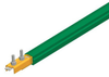 Safe-Lec 2 Conductor Bar 250A Copper, Green PVC Cover, w/ Splice Joint, 4.5M -- XA-310402-J - Image