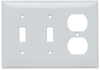 Combination Wall Plate, 2 Toggle Switch -- SS28 - Image
