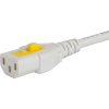 VAC13KS, North America, V-Lock cord retaining, 3.0 m, Connector IEC C13, SJT 3x18 AWG, white -- 6051.2095 - Image