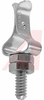 Clip, Test; Threaded Stud; Nickel Plated Brass; Nickel Plated Steel; 0.25 in. - 70217208 - Allied Electronics, Inc.
