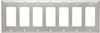 Decorator Wall Plate, Seven Gang, 302 Stainless Steel -- SS267 - Image