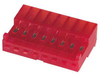 MTA-100 Connector, Receptacle, 8 Pos., Closed End, IDC, 22 AWG, Red - 70043000 - Allied Electronics, Inc.