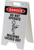 Brady Prinzing Polyethylene Rectangle White Lockout / Tagout Sign - 12 in Width x 20 in Height - TEXT: DANGER DO NOT OPERATE MACHINE LOCKED OUT - SF647E - 754476-46334 - R. S. Hughes Company, Inc.