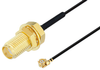 SMA Female Bulkhead to UMCX 2.5 Plug Cable 12 Inch Length Using 1.13mm Coax, RoHS - PE3CA1001-12 - Pasternack