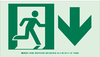 Glow-In-The Dark Aluminum Safety Guidance Sign - 114696 - Brady Corporation