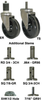 Stainless Steel Stem Caster - Phenolic Wheel - Model K3 - SS-K3TM4X - Caster City, Inc.